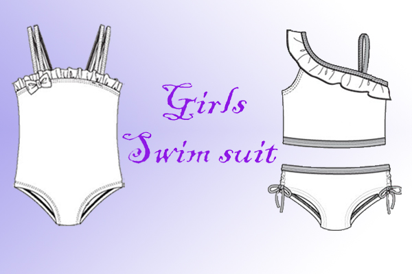 girls' swim suit demo